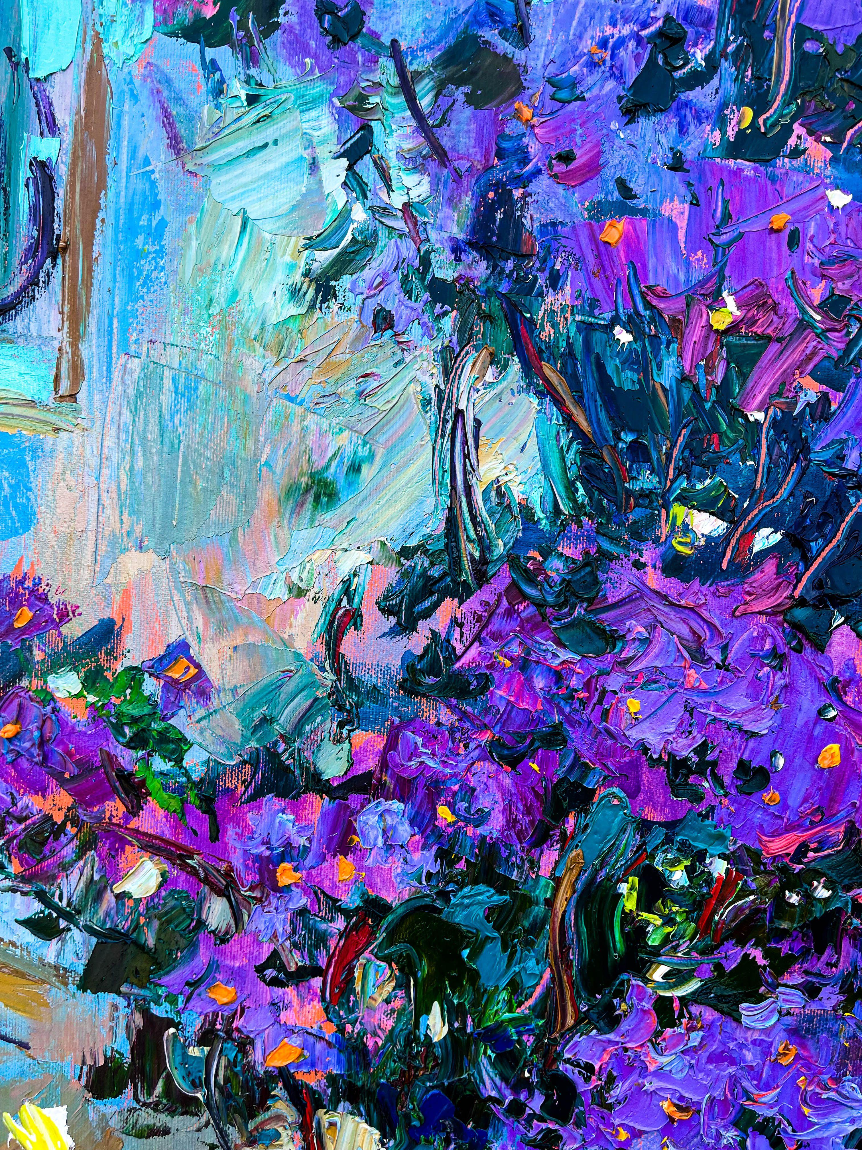 Fabelhafte Straßen von Marmaris, Gemälde, Öl auf Leinwand (Impressionismus), Painting, von Andrey Chebotaru