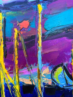 Paradise nights in Marmaris, Painting, Oil on Canvas