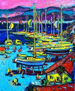 Paradise nights in Marmaris, Painting, Oil on Canvas