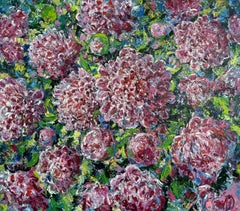 Peonies in the mother's garden, Painting, Oil on Canvas