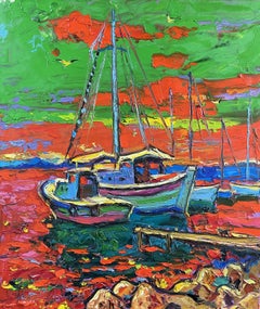 The hot day evening, Painting, Oil on Canvas