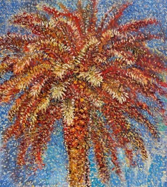 Le palmier, peinture à l'huile sur toile