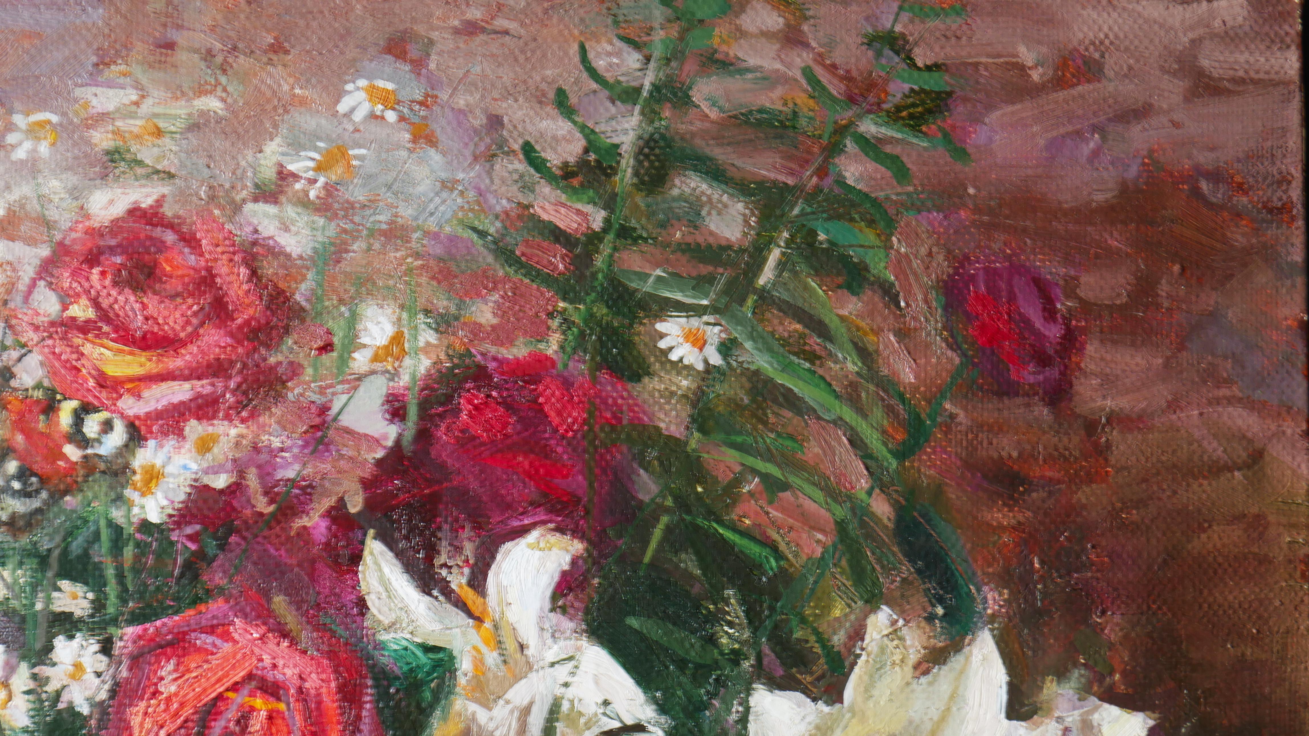 Bouquet Of Roses, Lilies, Daisies For Sale 2