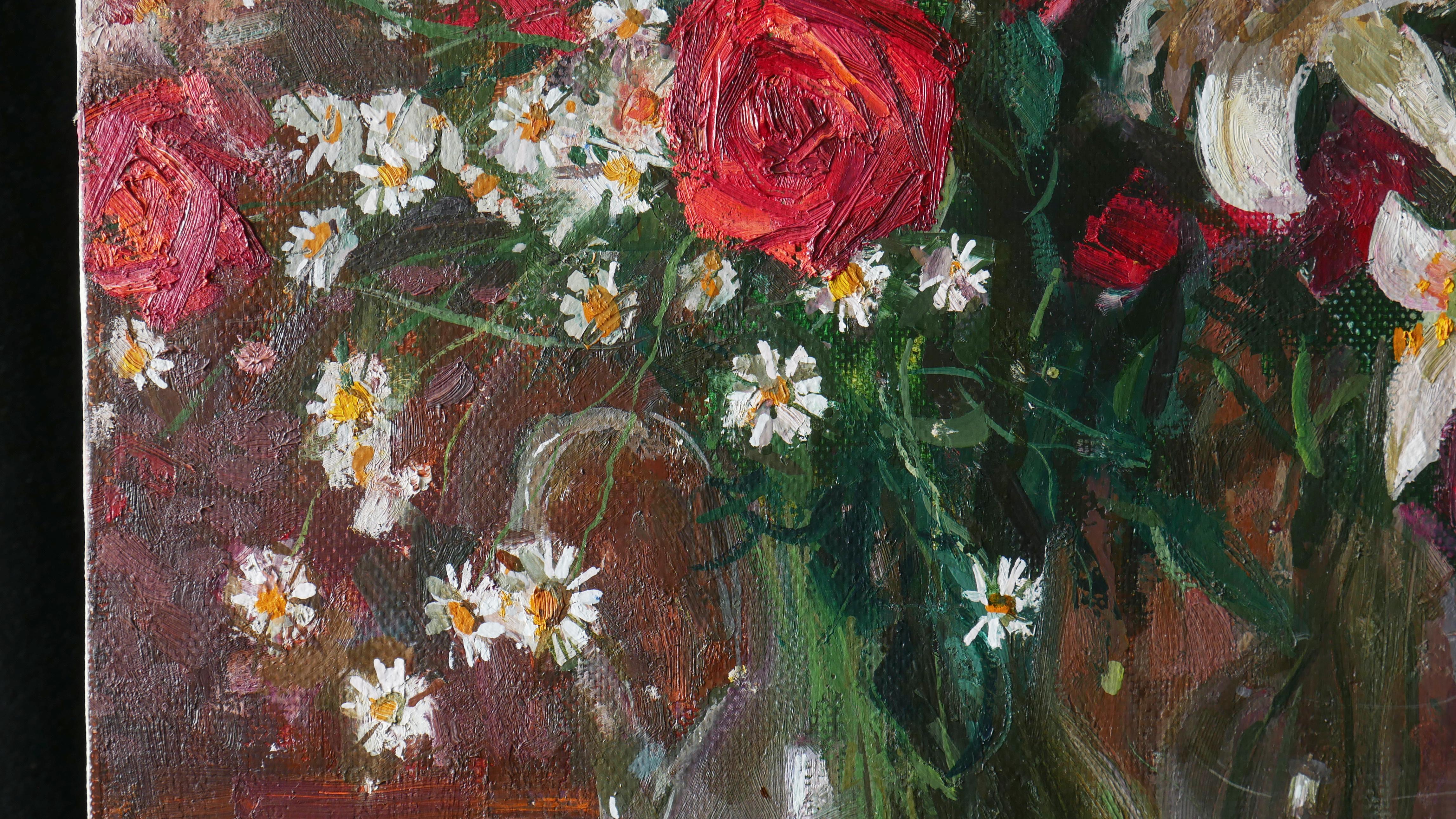 Bouquet Of Roses, Lilies, Daisies For Sale 3