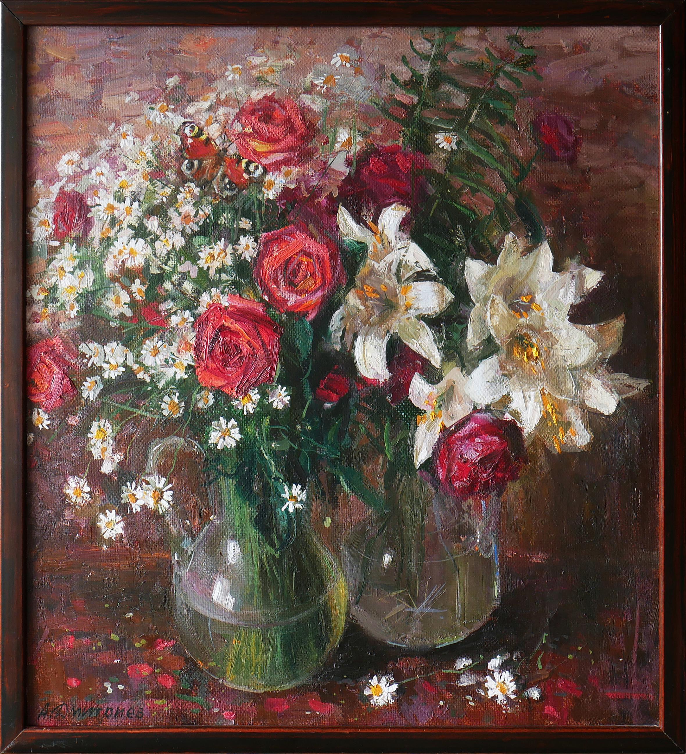 Ramo De Rosas, Lirios, Margaritas