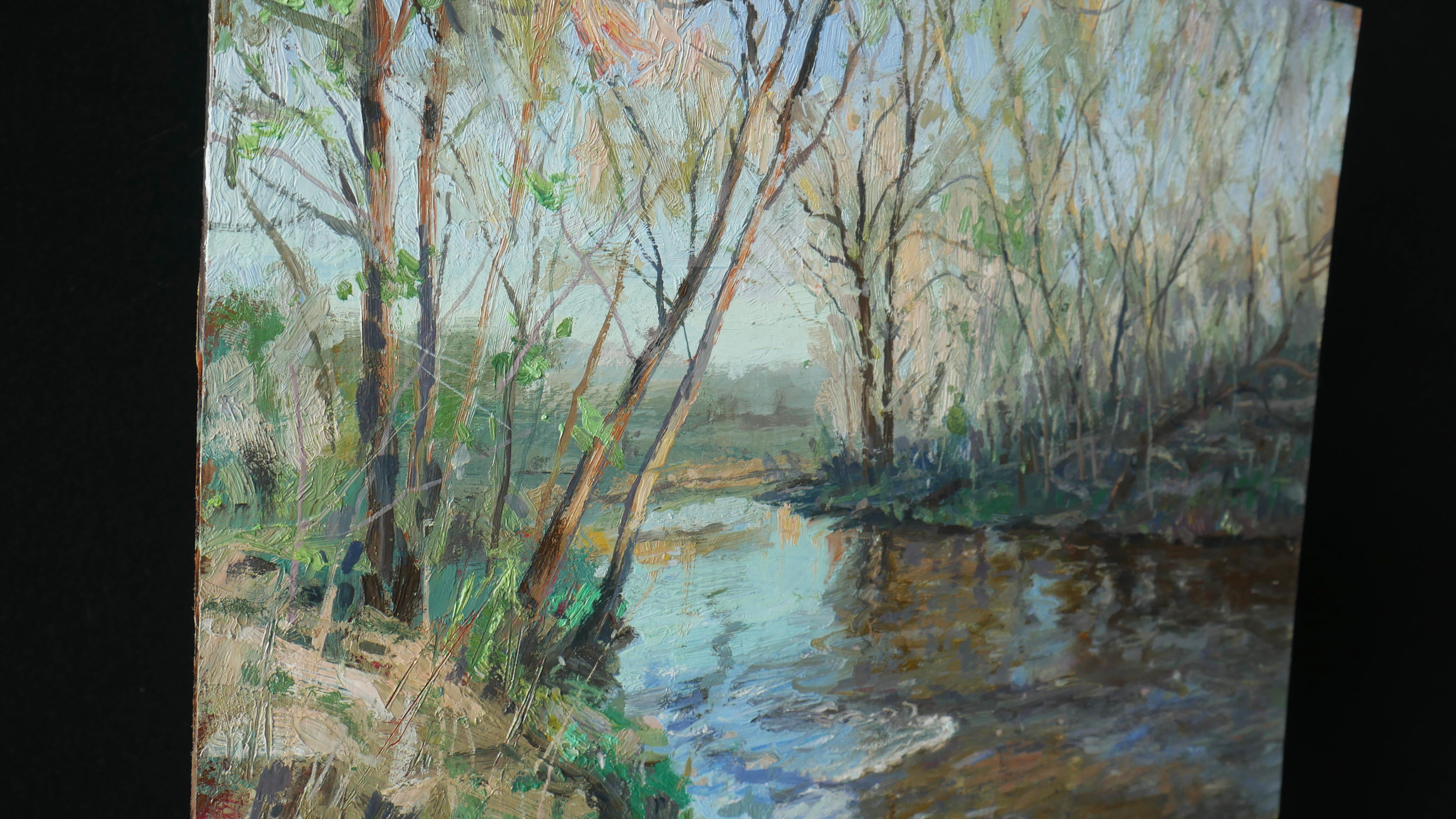 Il respiro della primavera - Painting Impressionismo di Andrey Dmitriev