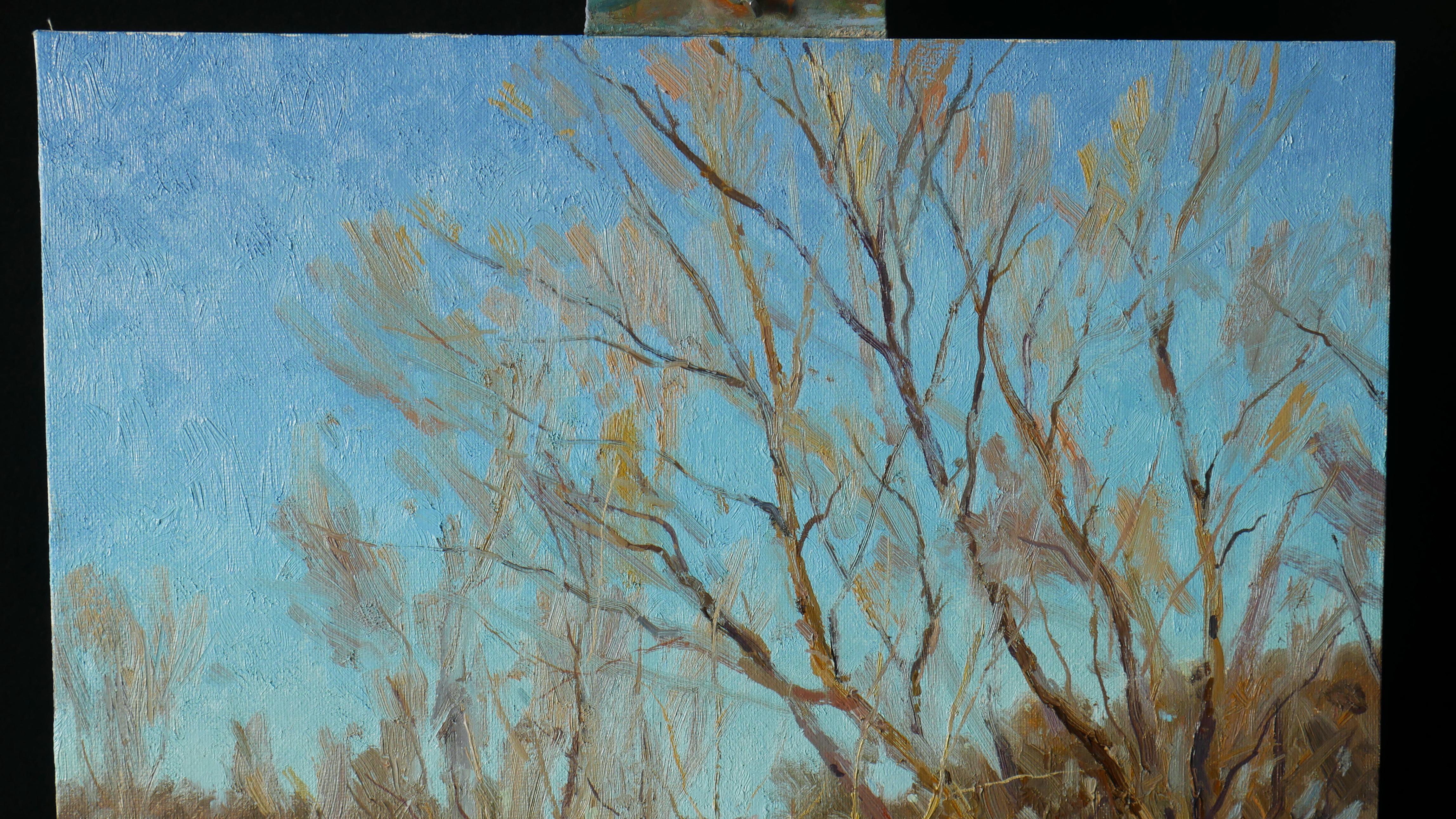 Vorfrühling (Blau), Landscape Painting, von Andrey Dmitriev