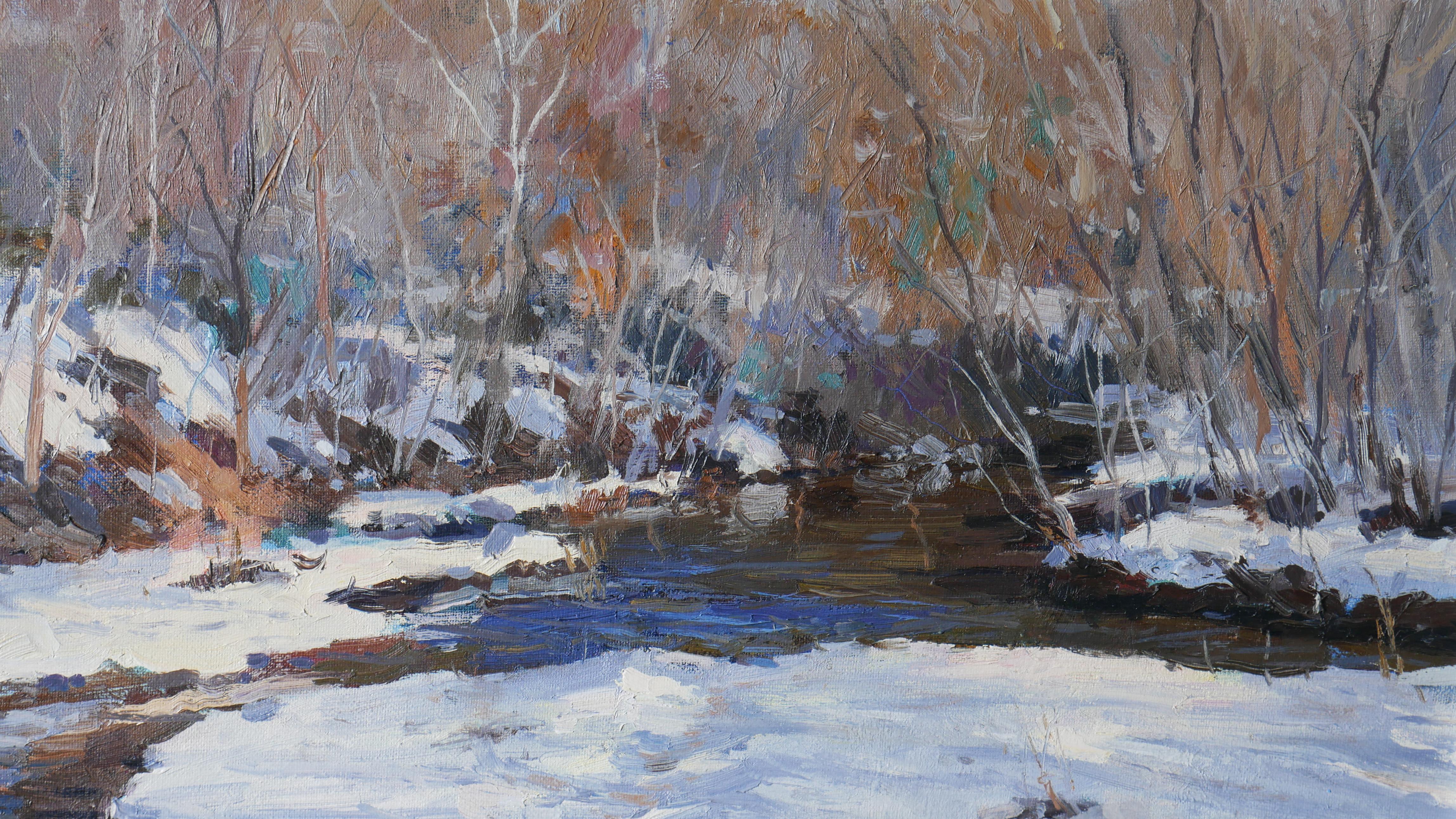 Marzo - Landscape Painting Grigio di Andrey Dmitriev