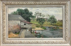 "Mulino ad Acqua " Olio su cartone cm. 70 x 40 1955
