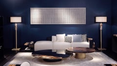 Table basse Andria en ébène Makassar, Horn et laiton bruni par Arcahorn