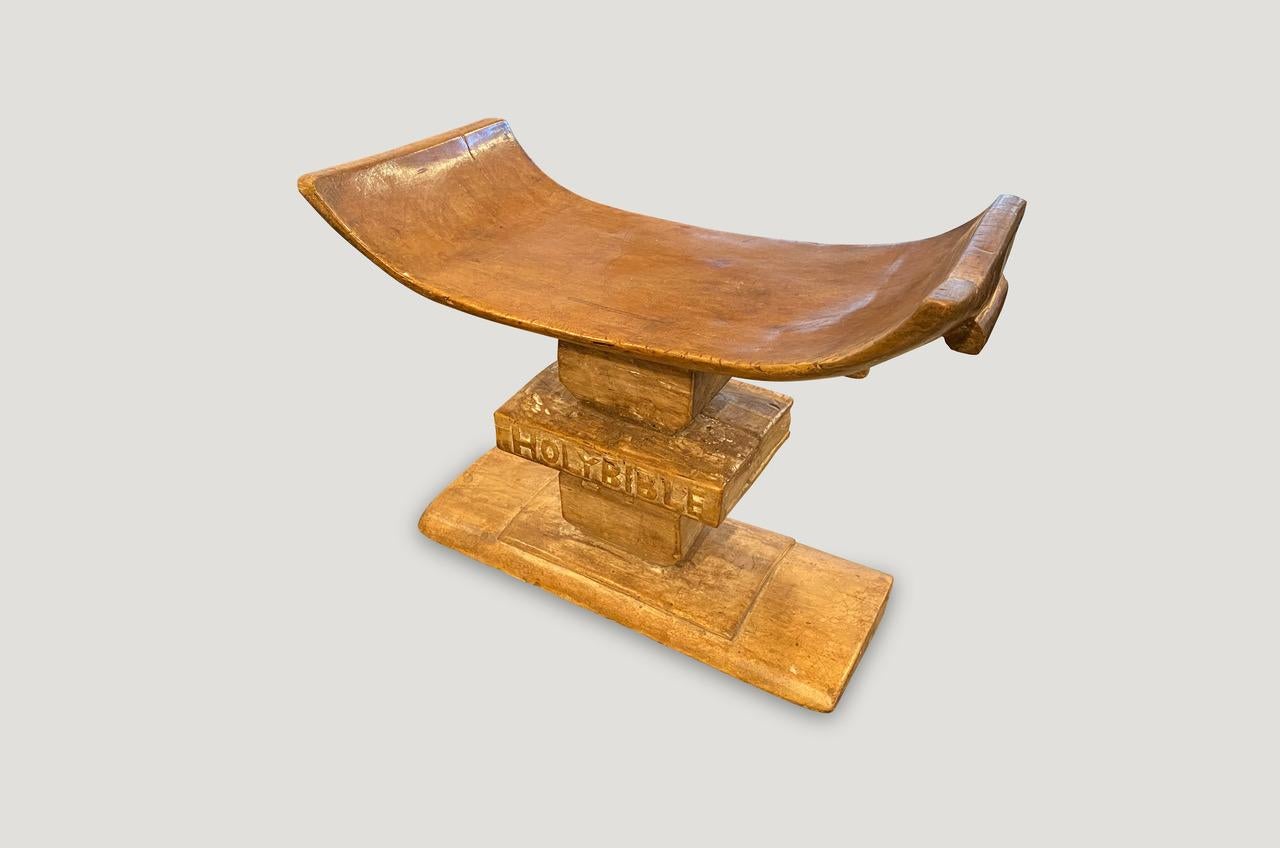 Andrianna Shamaris African Ashanti Bench or Stool In Excellent Condition In New York, NY