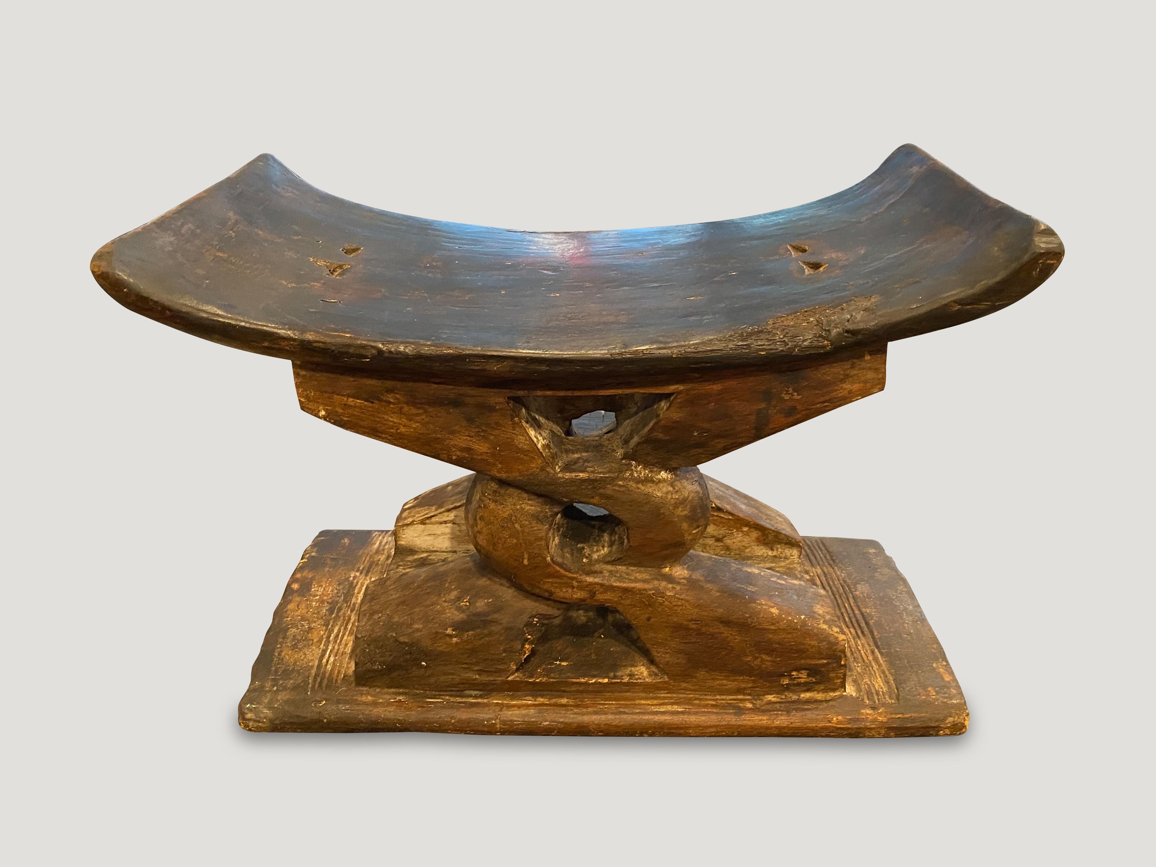 Andrianna Shamaris African Ashanti Bench or Stool In Excellent Condition In New York, NY