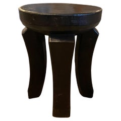 Andrianna Shamaris table d'appoint ou tabouret en bois d'acajou africain