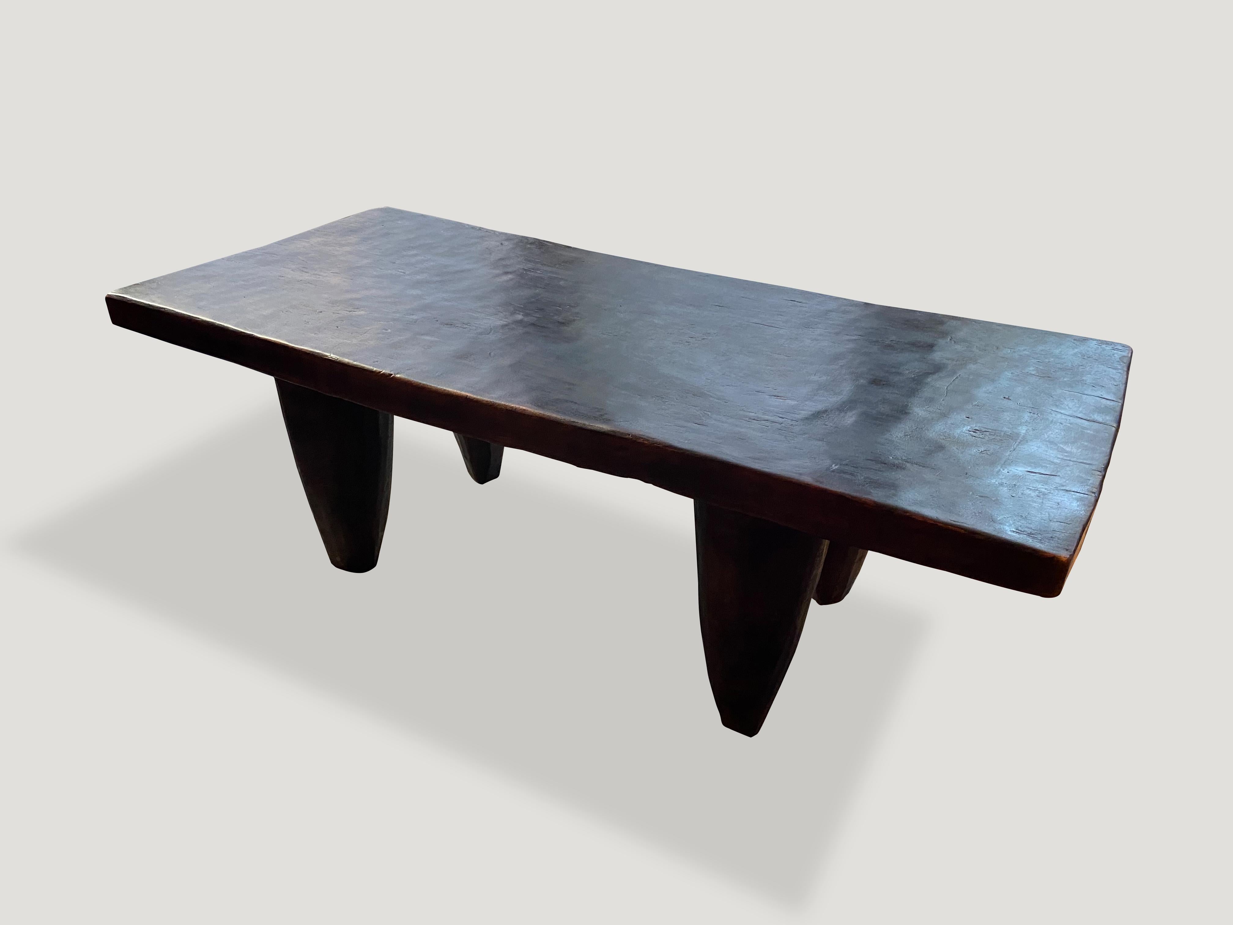 Ivorian Andrianna Shamaris African Senufo Bench or Coffee Table