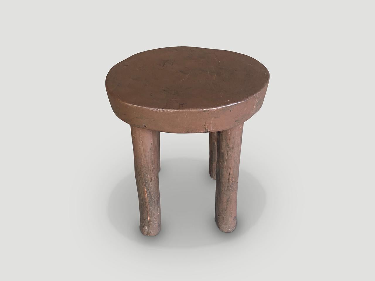 Primitive Andrianna Shamaris African Side Table or Stool For Sale
