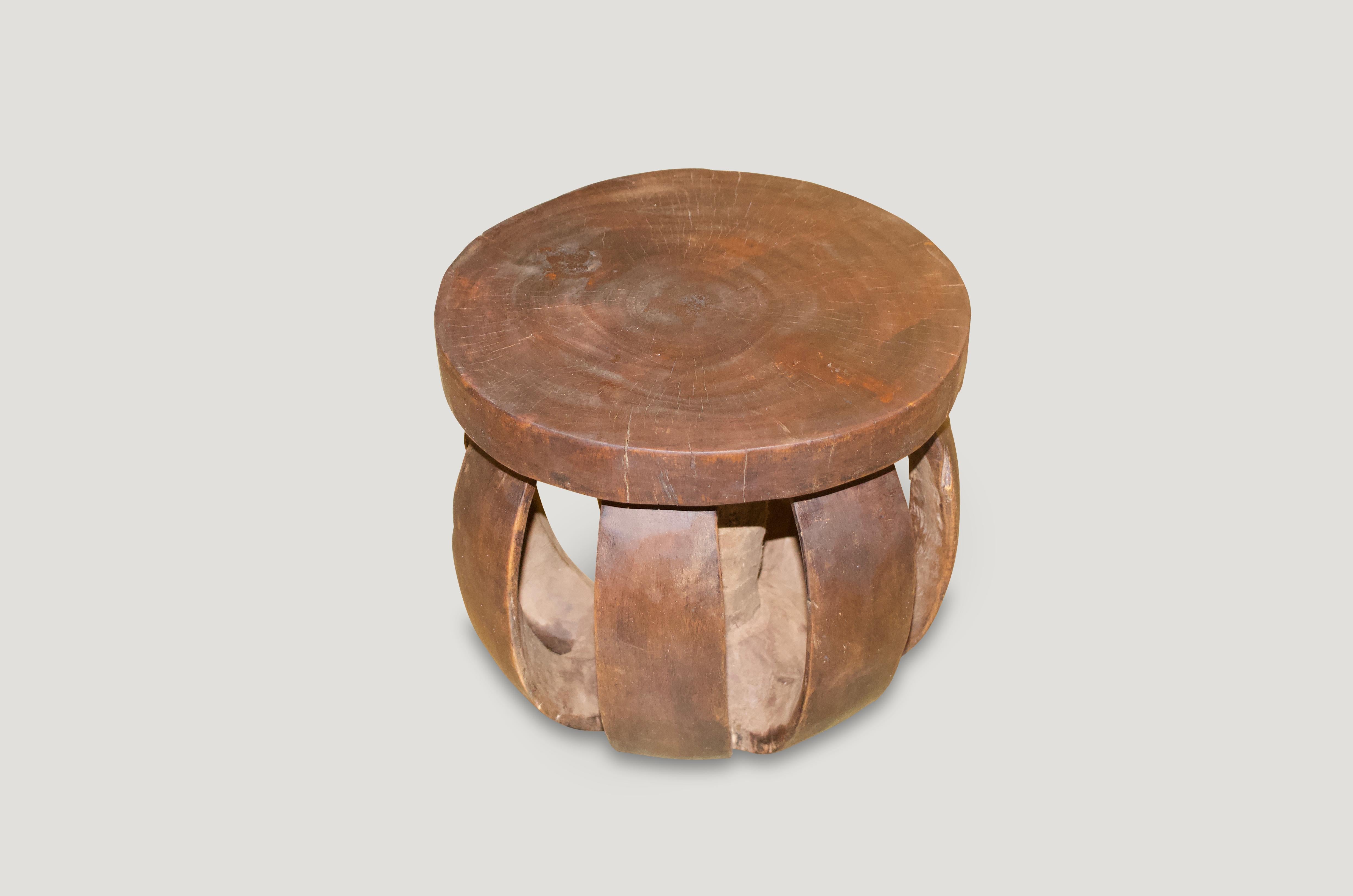 Andrianna Shamaris African Side Table or Stool In Excellent Condition In New York, NY