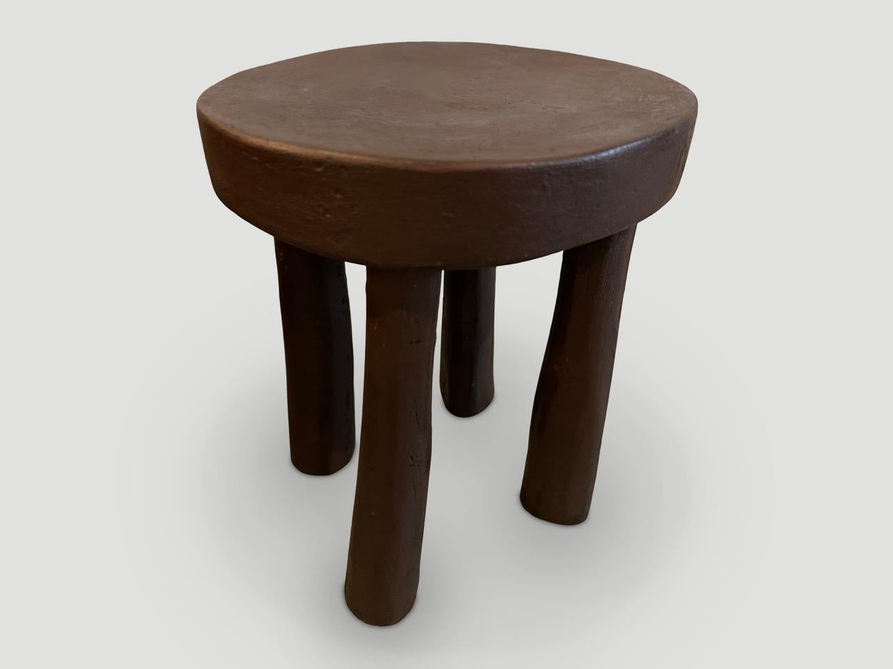 Andrianna Shamaris African Side Table or Stool In Excellent Condition For Sale In New York, NY