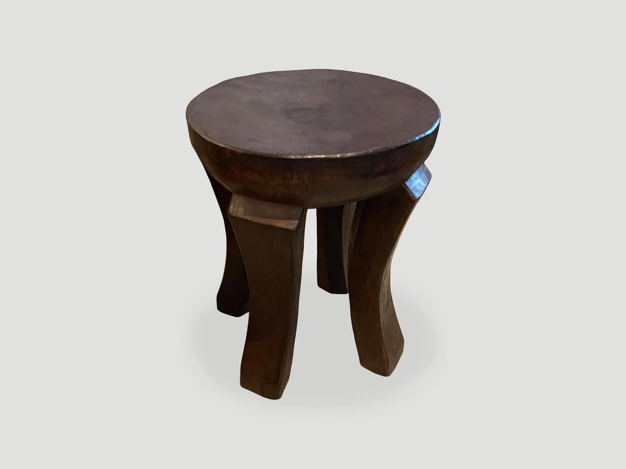20th Century Andrianna Shamaris African Side Table or Stool For Sale