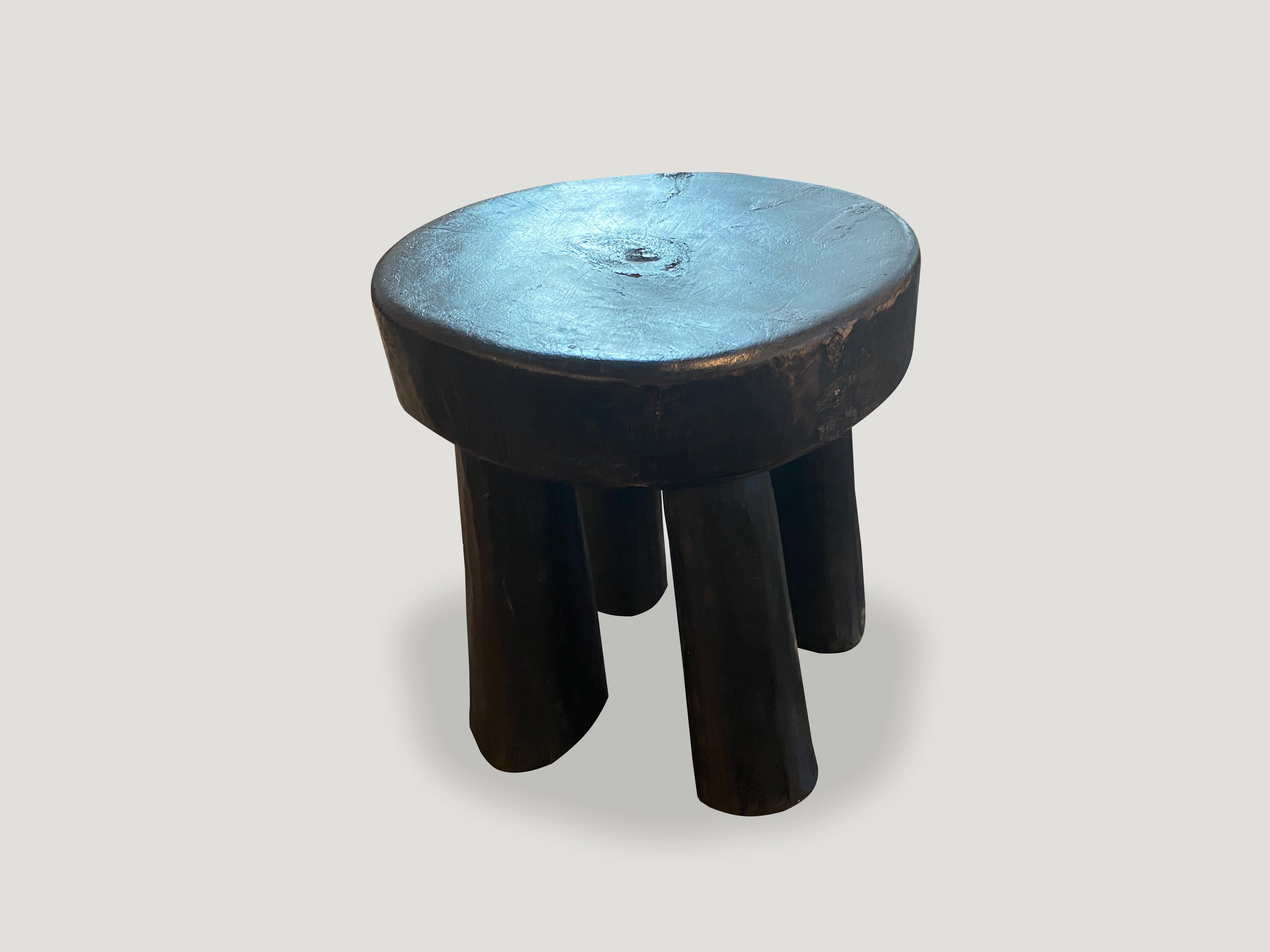Tribal Andrianna Shamaris African Wood Side Table or Stool