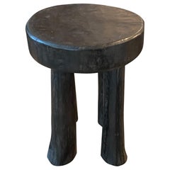 Andrianna Shamaris African Wood Side Table or Stool