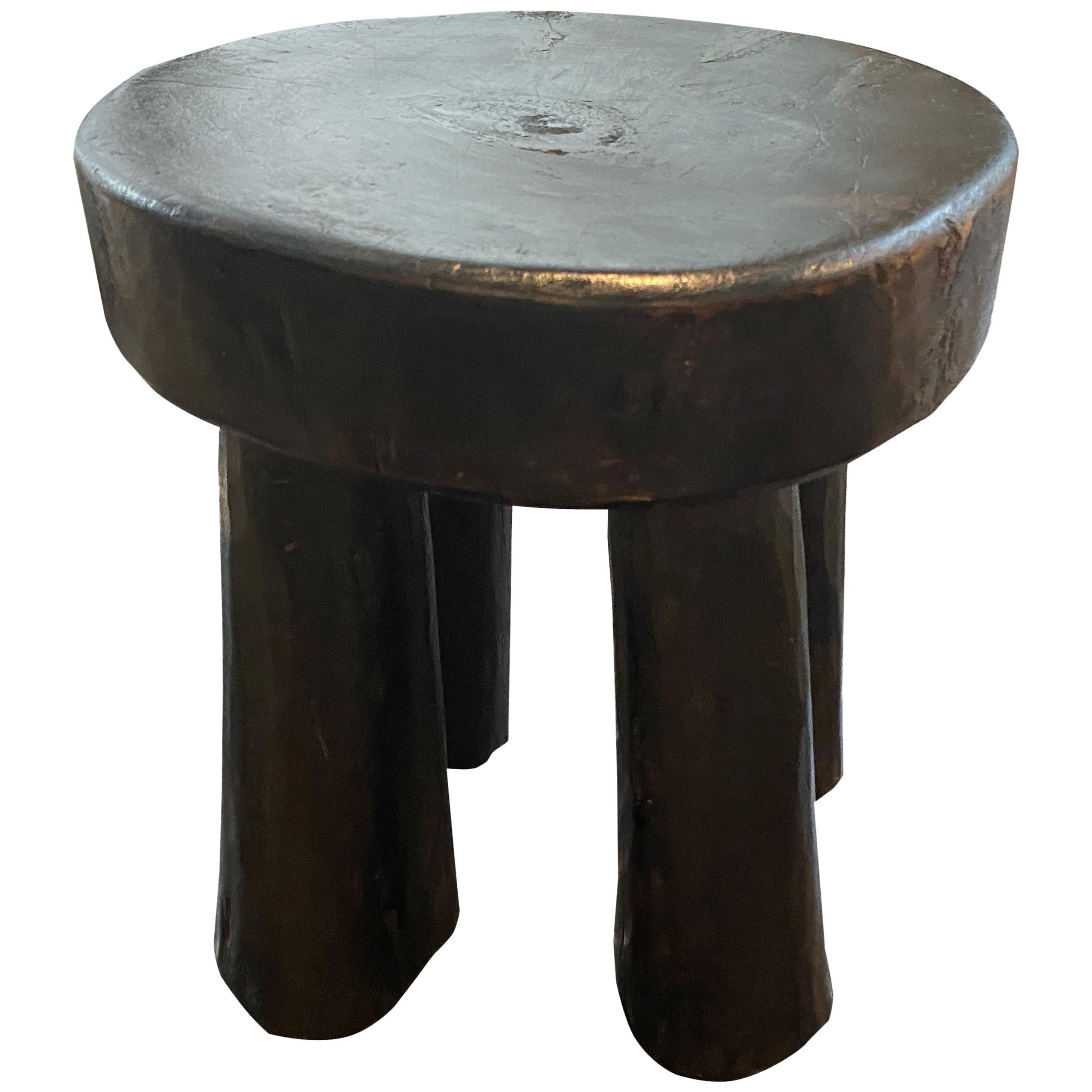 Andrianna Shamaris African Wood Side Table or Stool
