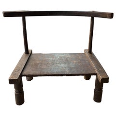 Andrianna Shamaris African Wooden Chair or Side Table, Ivory Coast