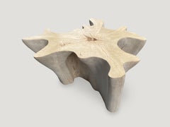 Andrianna Shamaris Amorphous Bleached Modular Teak Wood Coffee Table