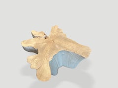 Andrianna Shamaris Amorphous Bleached Teak Wood Coffee Table