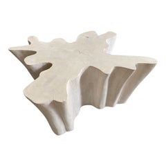 bleached teak coffee table Andrianna Shamaris Amorphous Bleached Teak Wood Coffee Table