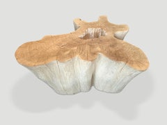 Andrianna Shamaris Amorphous Bleached Teak Wood Table
