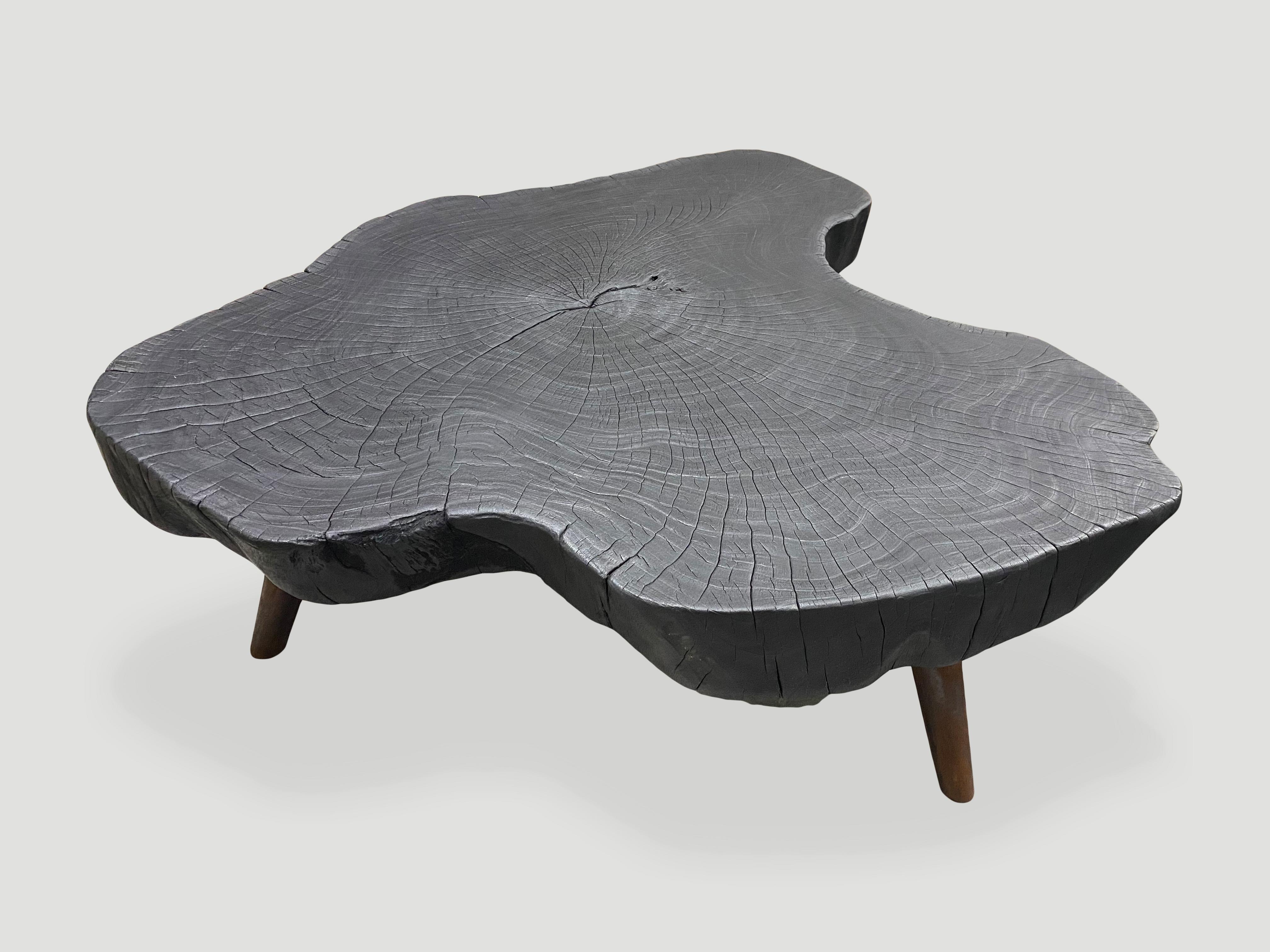 Organic Modern Andrianna Shamaris Amorphous Charred Coffee Table