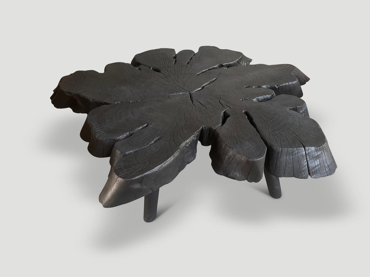 Organic Modern Andrianna Shamaris Amorphous Charred Coffee Table