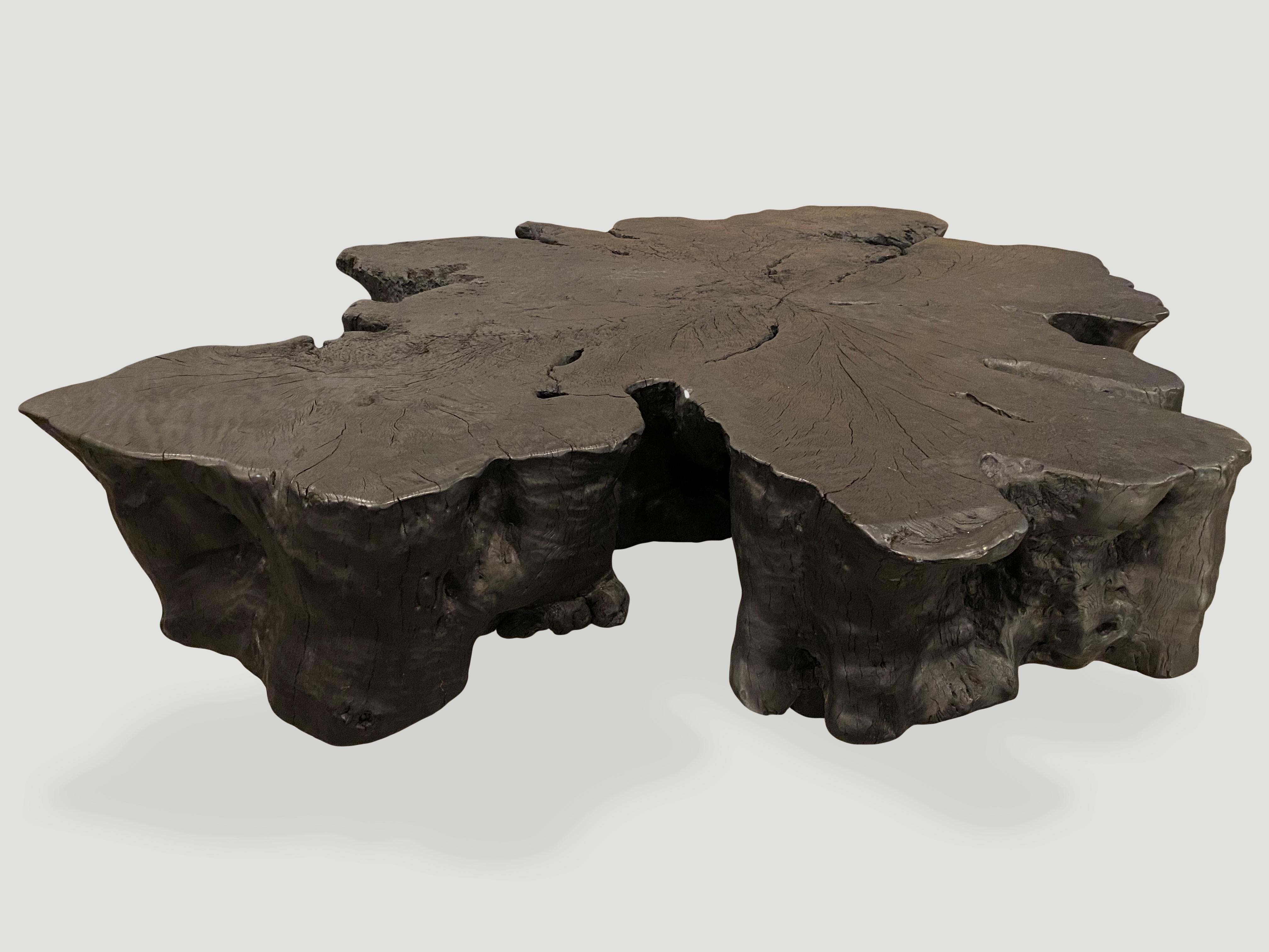 Andrianna Shamaris Amorphous Charred Coffee Table In Excellent Condition For Sale In New York, NY