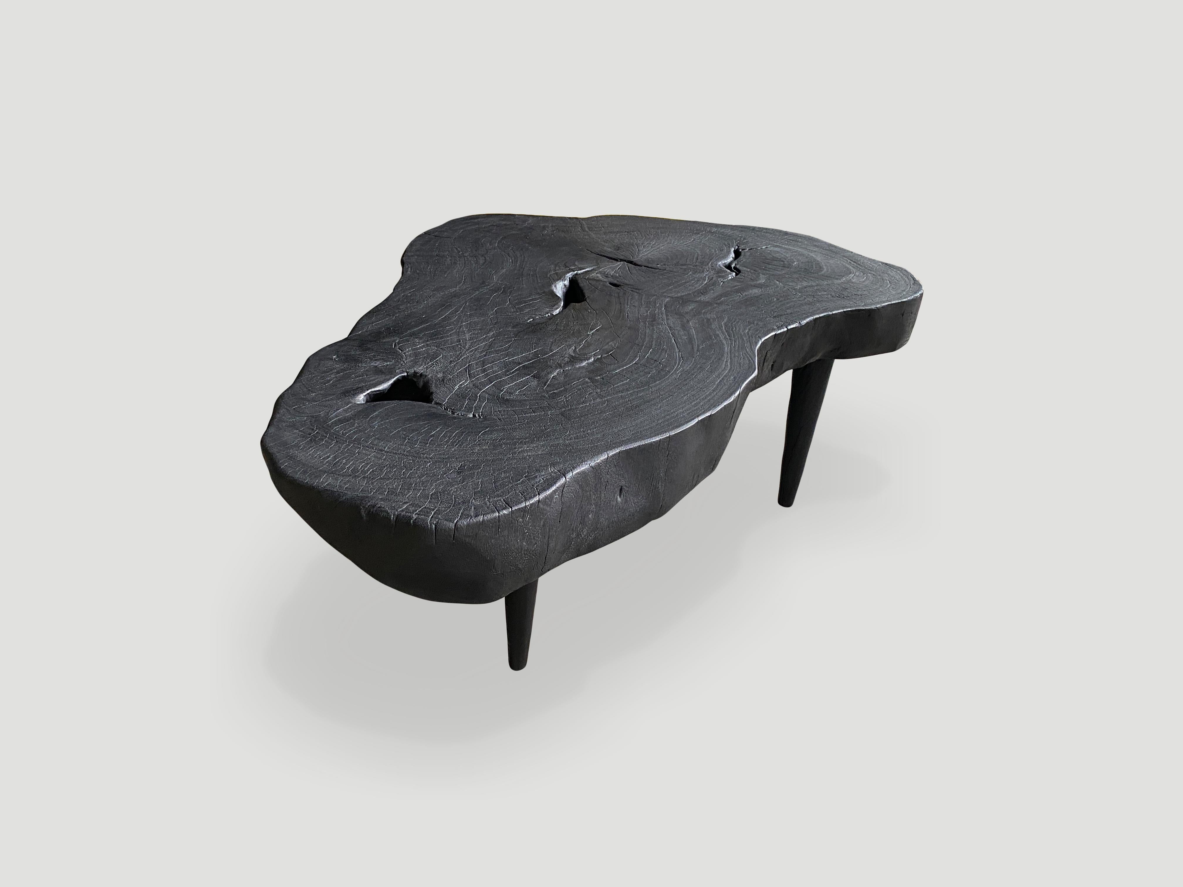 Andrianna Shamaris Amorphous Charred Coffee Table In Excellent Condition In New York, NY