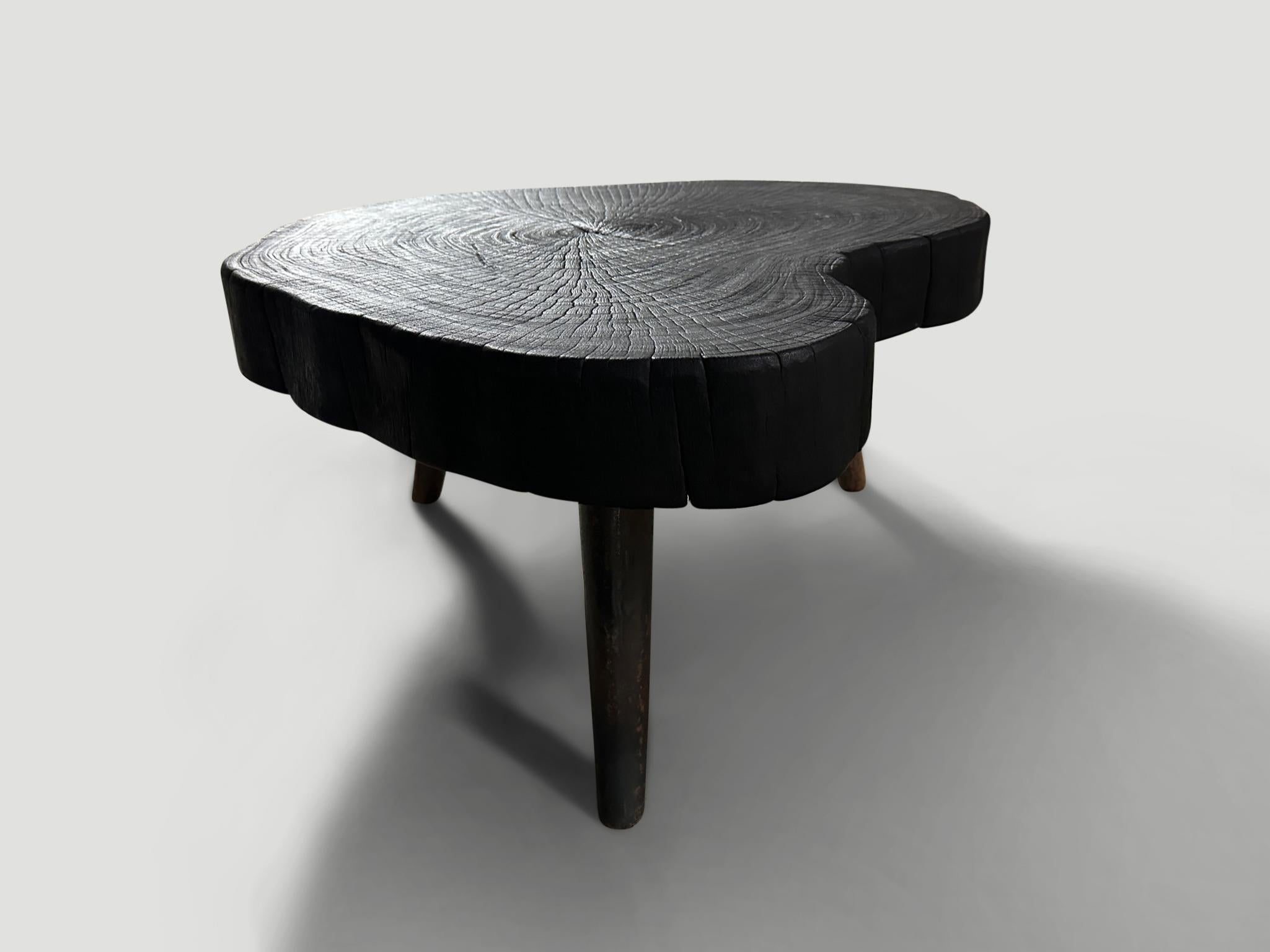 Andrianna Shamaris Amorphous Charred Coffee Table In Excellent Condition For Sale In New York, NY
