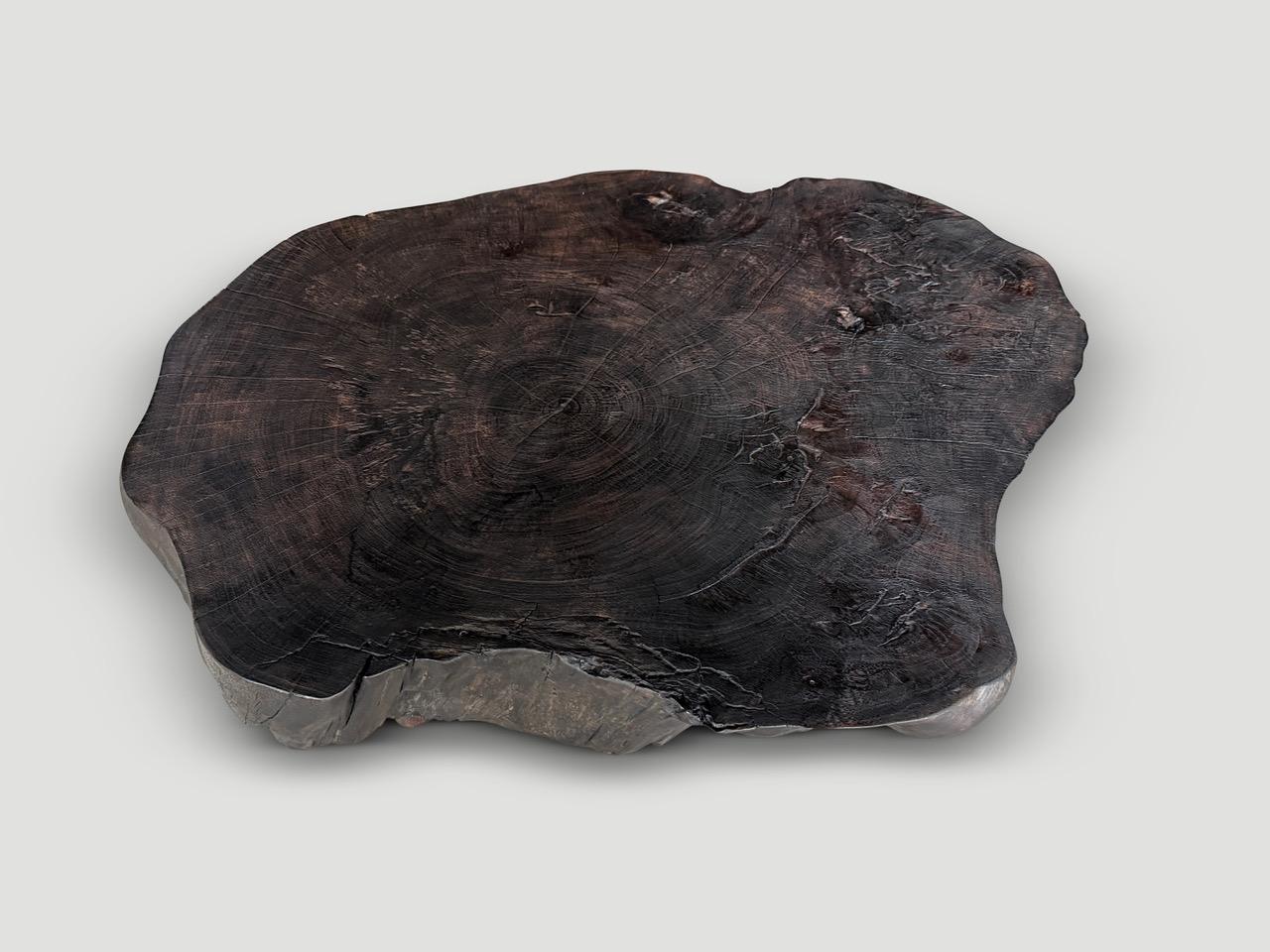 Andrianna Shamaris Amorphous Charred Coffee Table In Excellent Condition For Sale In New York, NY