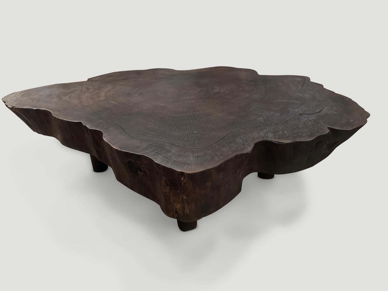 Contemporary Andrianna Shamaris Amorphous Charred Coffee Table For Sale