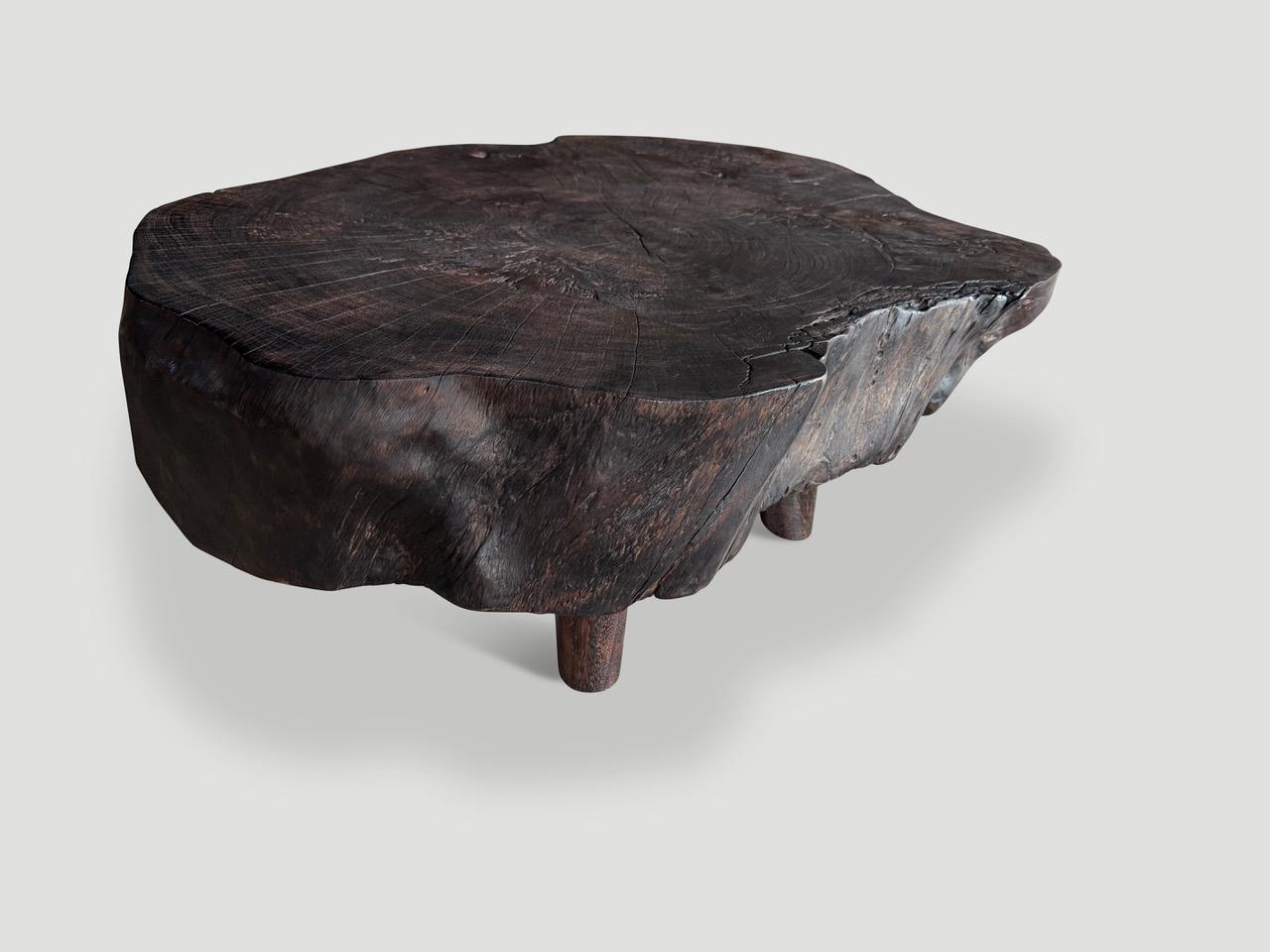 Contemporary Andrianna Shamaris Amorphous Charred Coffee Table For Sale