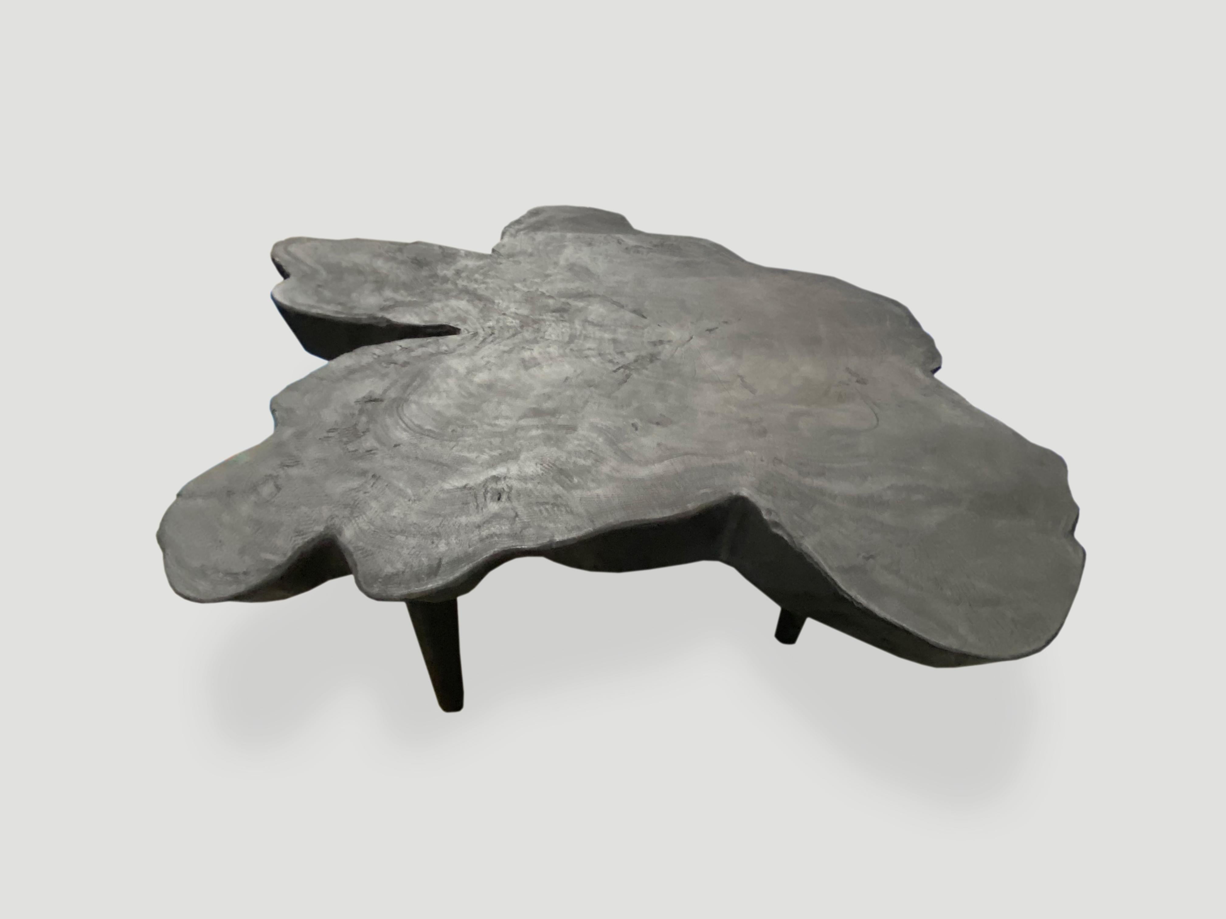Andrianna Shamaris Amorphous Charred Mango Wood Coffee Table In Excellent Condition In New York, NY