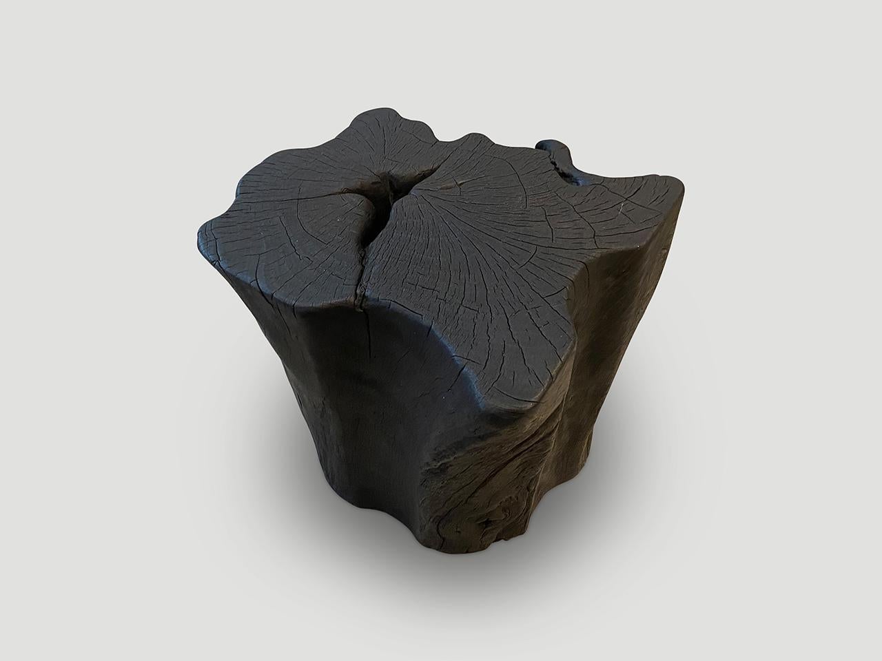 Andrianna Shamaris Amorphous Charred Side Table In Excellent Condition In New York, NY