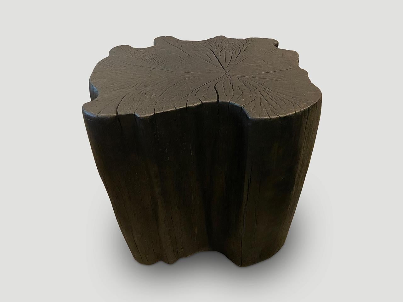 Andrianna Shamaris Amorphous Charred Side Table In Excellent Condition For Sale In New York, NY