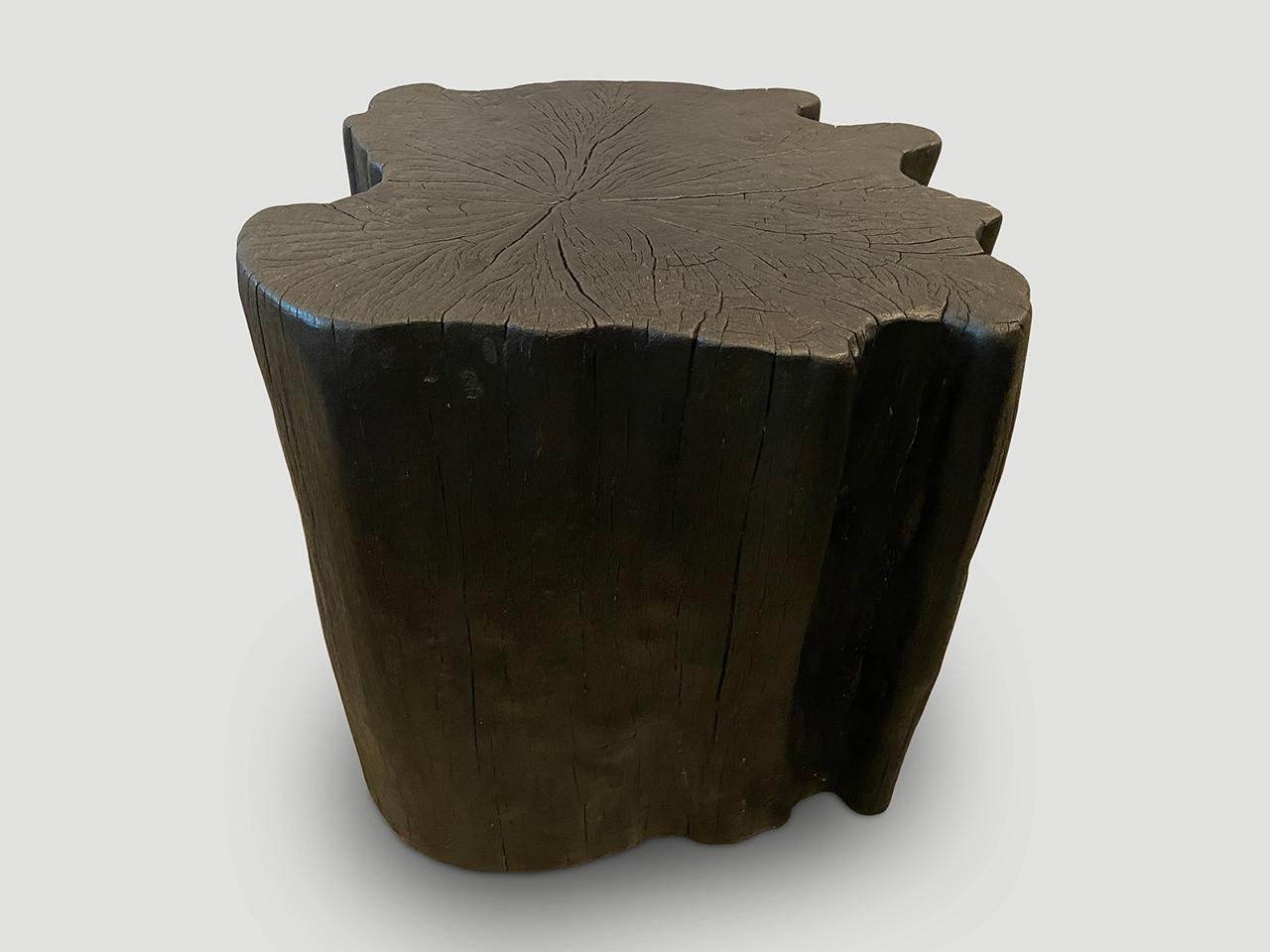 Contemporary Andrianna Shamaris Amorphous Charred Side Table For Sale