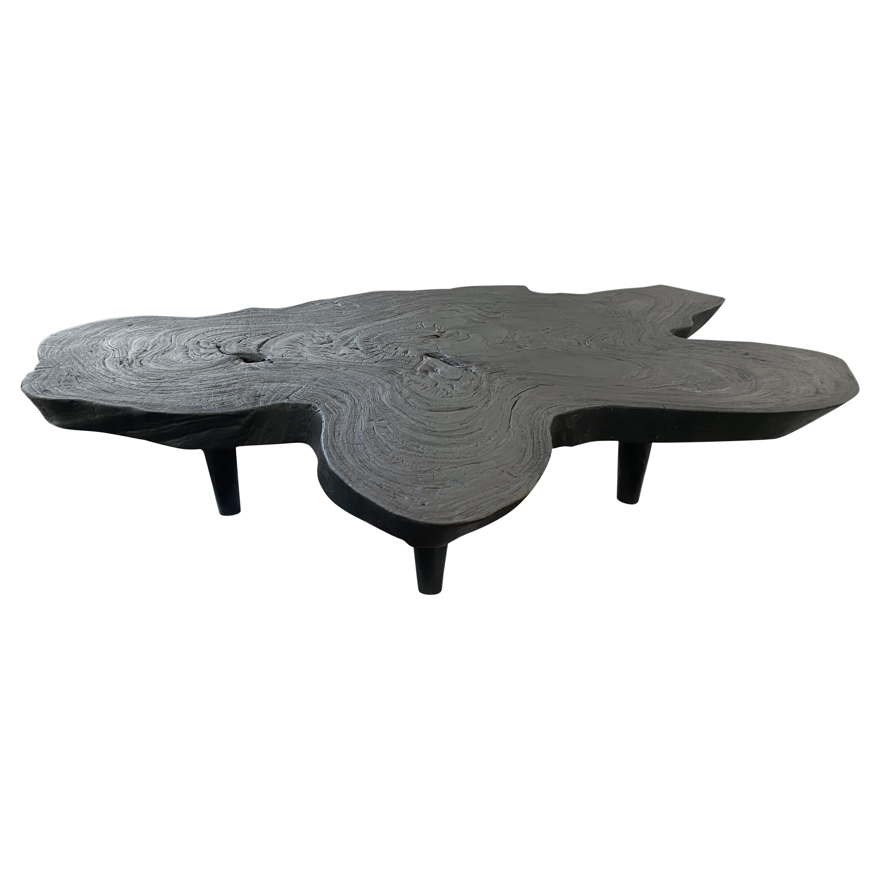 Andrianna Shamaris Amorphous Charred Suar Wood Coffee Table at 1stDibs