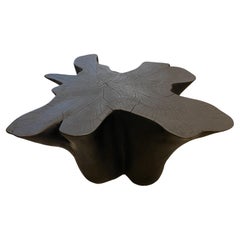 Andrianna Shamaris Amorphous Charred Teak Wood Coffee Table