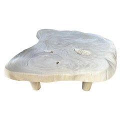 Retro Andrianna Shamaris Amorphous Mid Century Style Bleached Coffee Table 