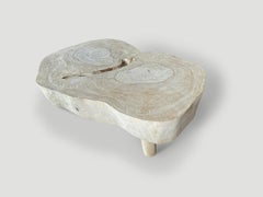 Andrianna Shamaris Amorphous Mid Century Style Bleached Suar Wood Coffee Table