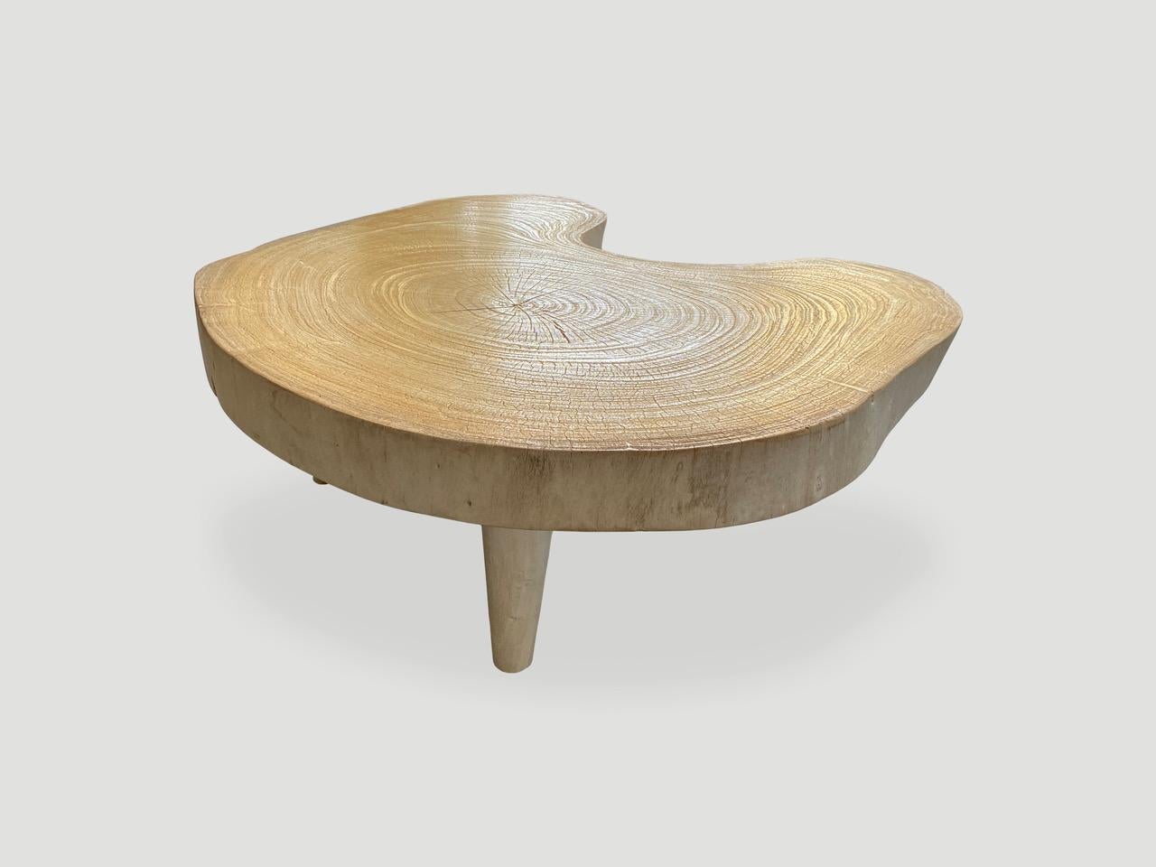 Organic Modern Andrianna Shamaris Amorphous Single Slab Mid-Century Modern Coffee Table For Sale
