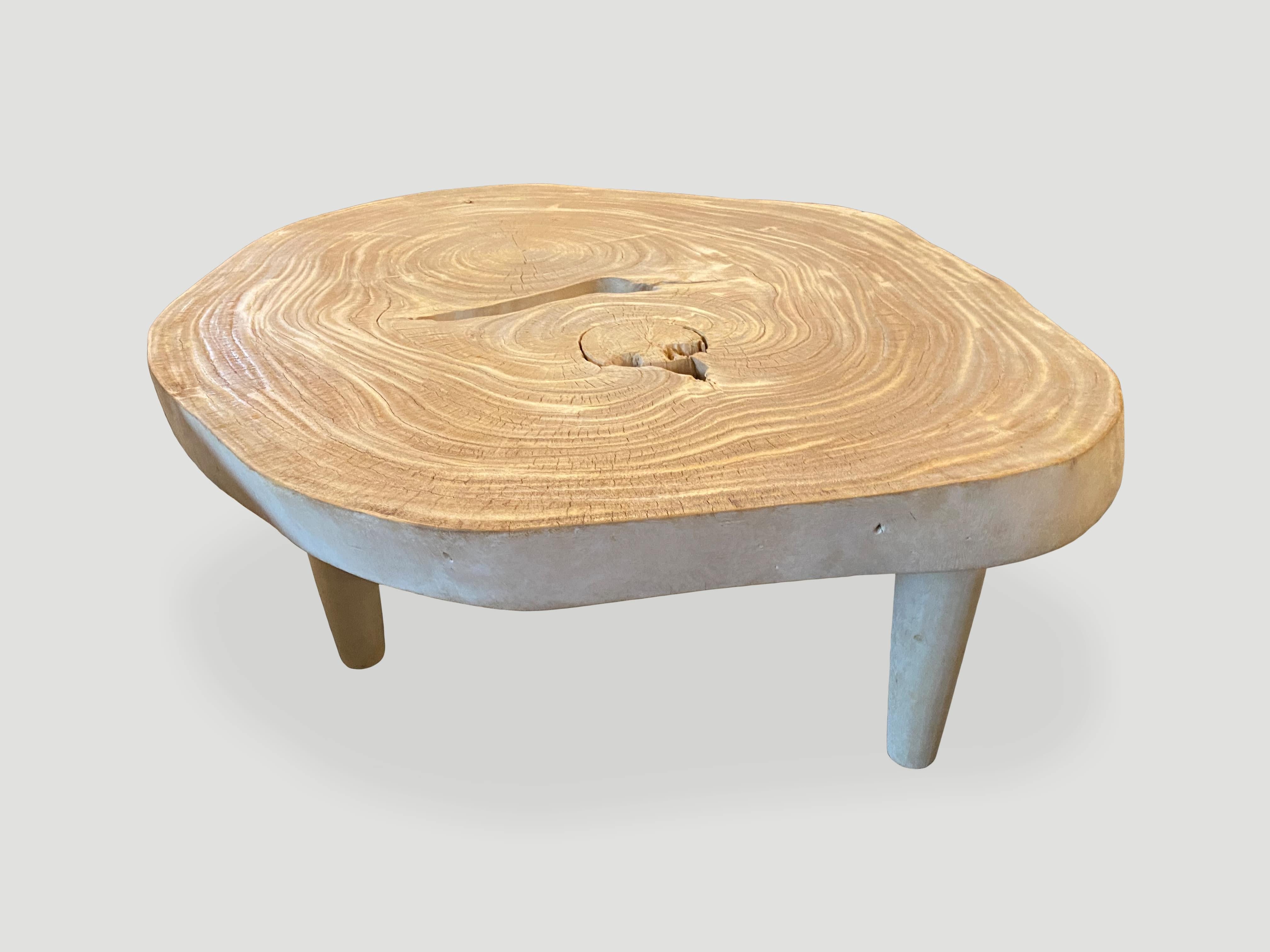 Contemporary Andrianna Shamaris Amorphous Single Slab Mid-Century Modern Style Coffee Table For Sale