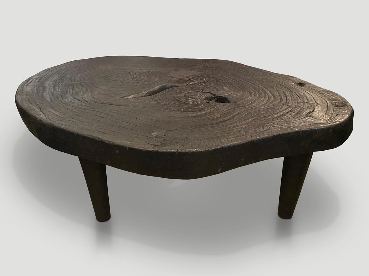 Contemporary Andrianna Shamaris Amorphous Single Slab Mid-Century Modern Coffee Table
