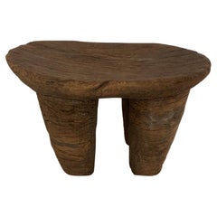 Andrianna Shamaris Ancient Antique African Stool or Side Table